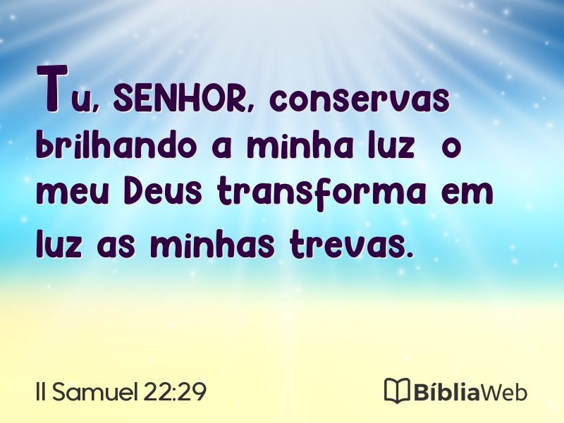 II Samuel 22:29 em imagem para compartilhar