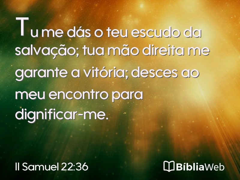 II Samuel 22:36 em imagem para compartilhar
