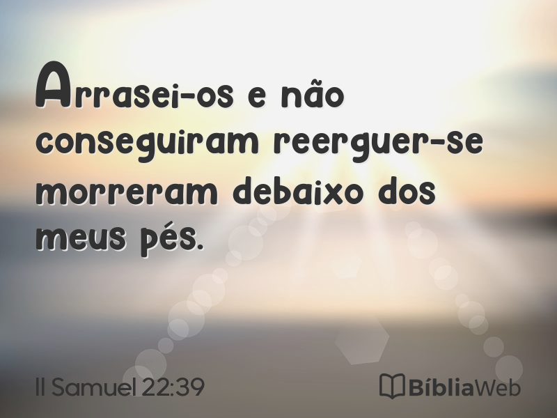 II Samuel 22:39 em imagem para compartilhar