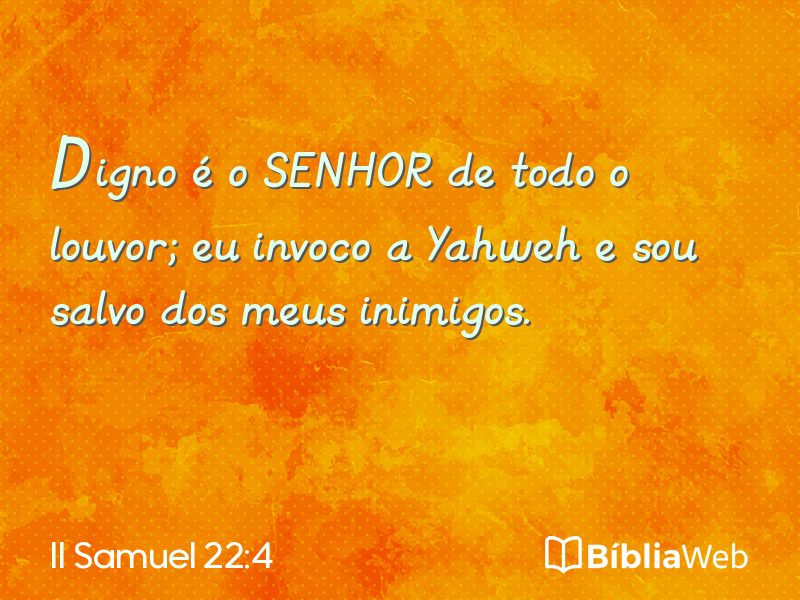 II Samuel 22:4 em imagem para compartilhar