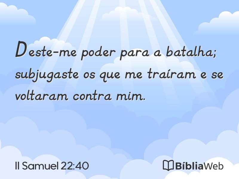 II Samuel 22:40 em imagem para compartilhar