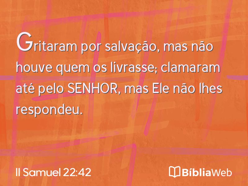 II Samuel 22:42 em imagem para compartilhar