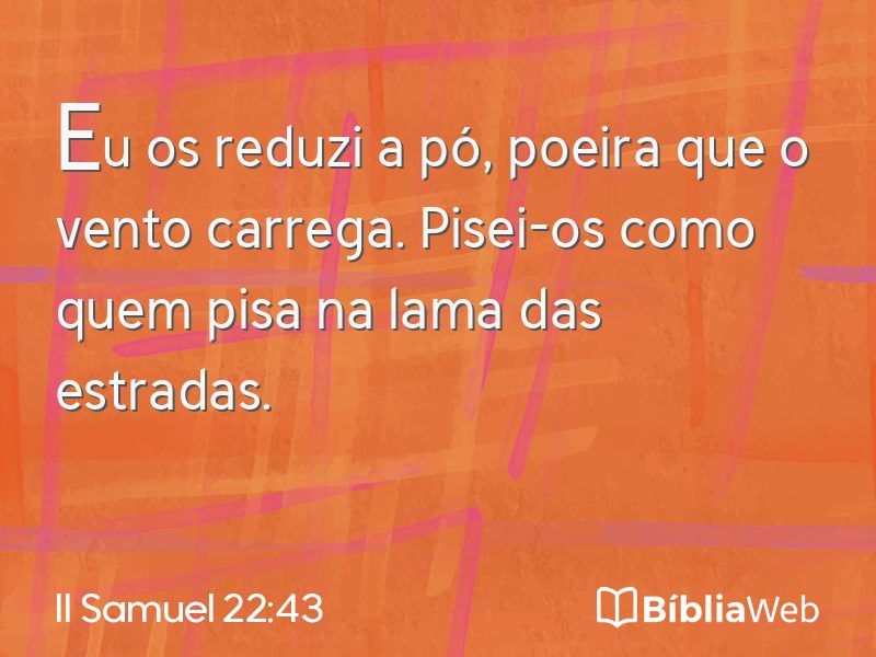 II Samuel 22:43 em imagem para compartilhar