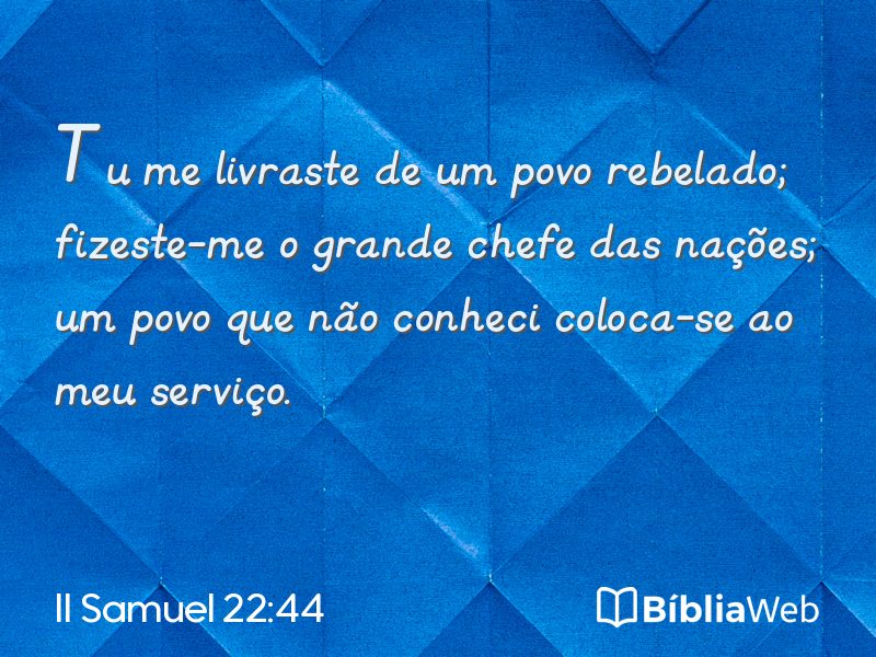II Samuel 22:44 em imagem para compartilhar