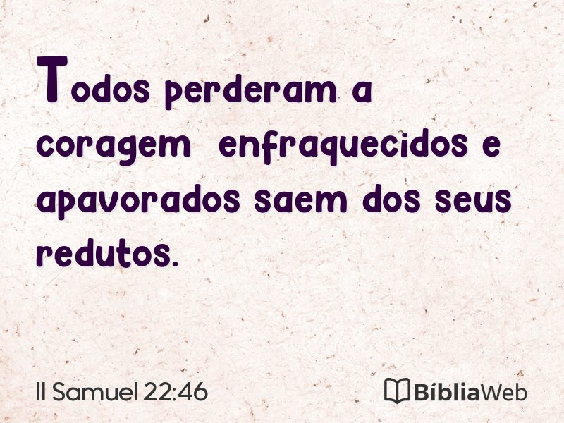 II Samuel 22:46 em imagem para compartilhar