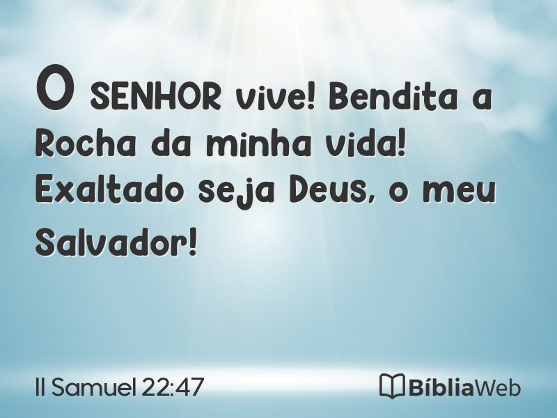 II Samuel 22:47 em imagem para compartilhar