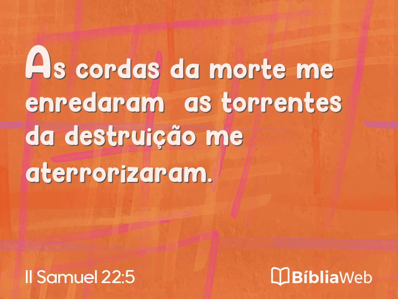 II Samuel 22:5 em imagem para compartilhar