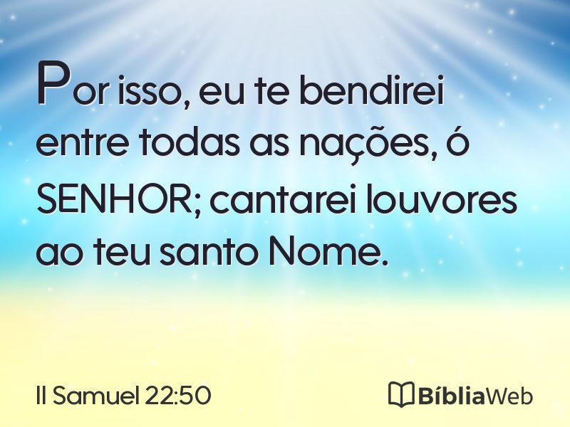 II Samuel 22:50 em imagem para compartilhar
