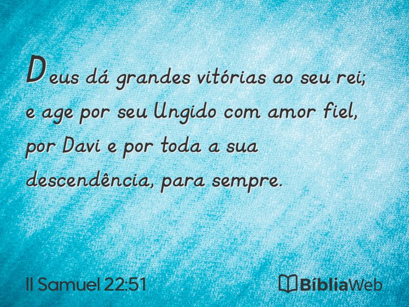 II Samuel 22:51 em imagem para compartilhar