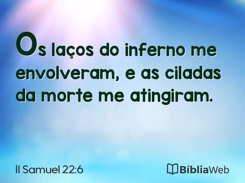 II Samuel 22:6 em imagem para compartilhar