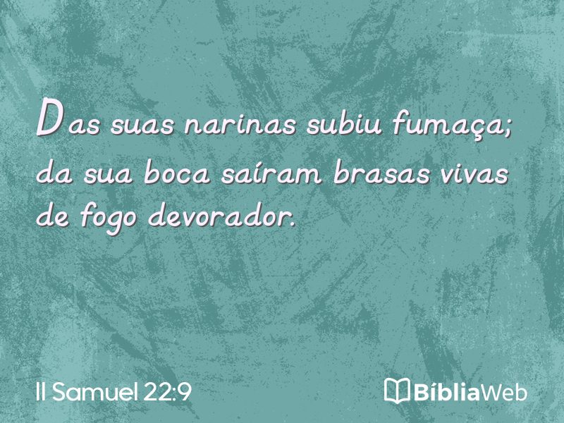 II Samuel 22:9 em imagem para compartilhar