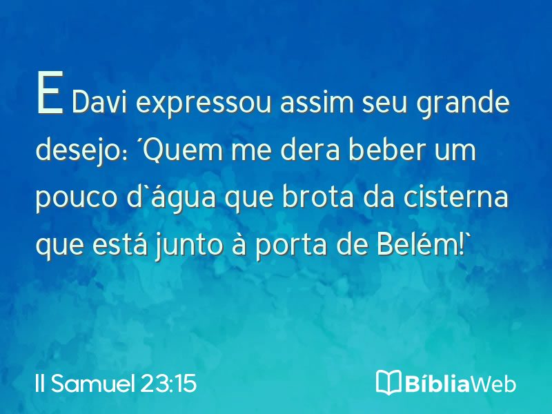 II Samuel 23:15 em imagem para compartilhar