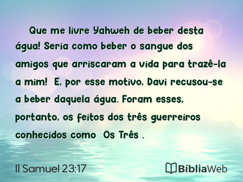 II Samuel 23:17 em imagem para compartilhar