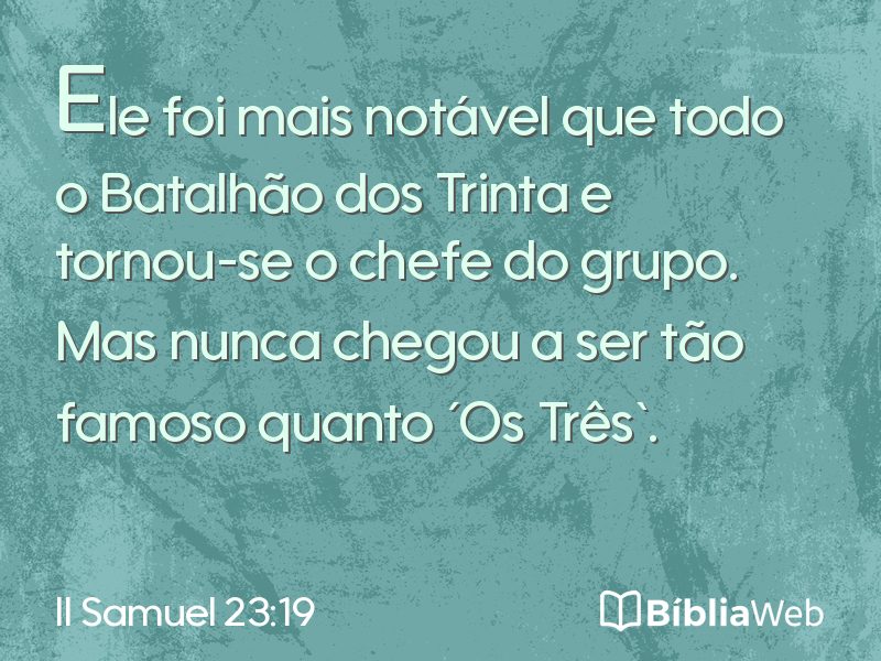 II Samuel 23:19 em imagem para compartilhar