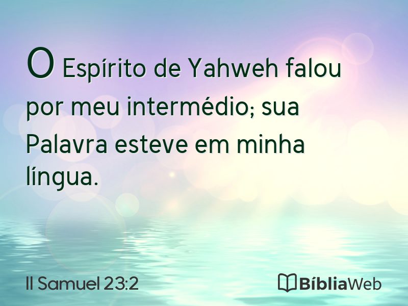 II Samuel 23:2 em imagem para compartilhar
