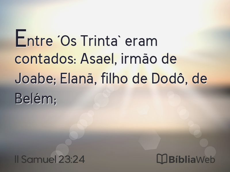 II Samuel 23:24 em imagem para compartilhar