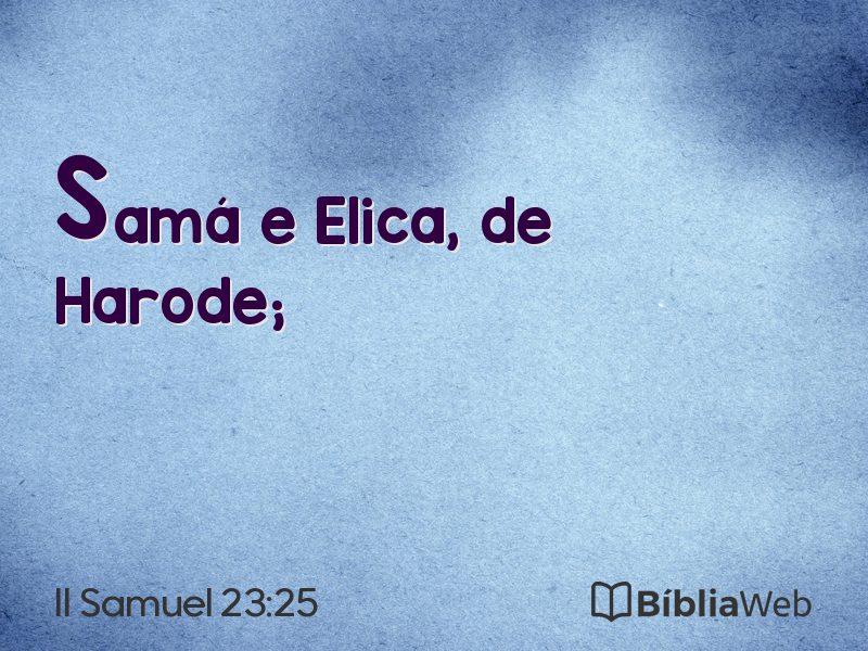II Samuel 23:25 em imagem para compartilhar