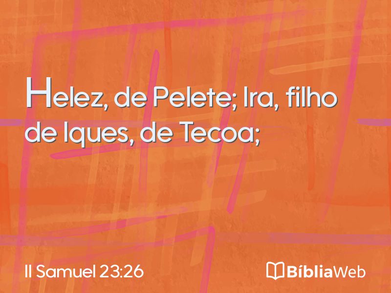 II Samuel 23:26 em imagem para compartilhar