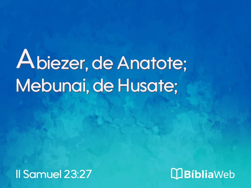 II Samuel 23:27 em imagem para compartilhar