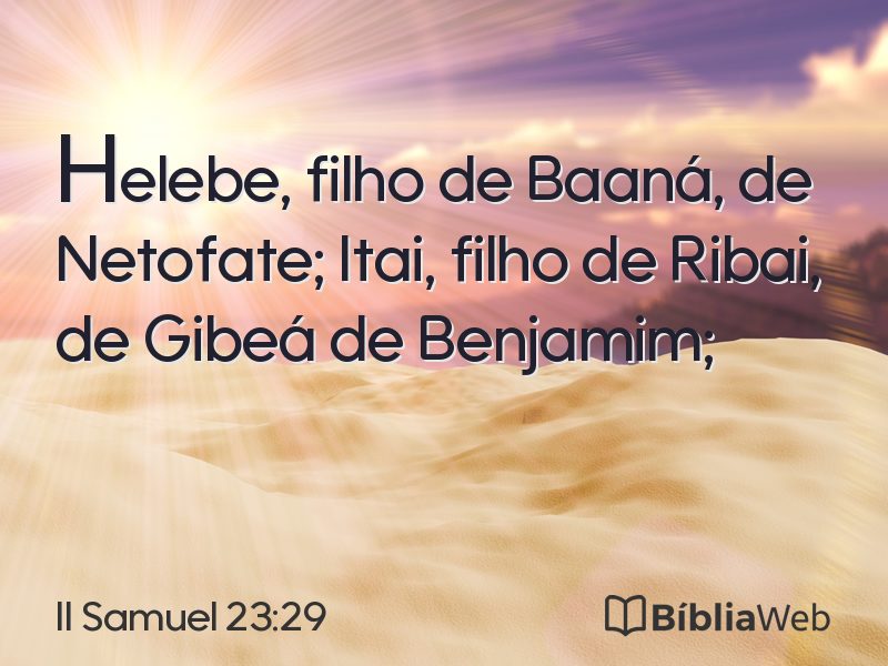 II Samuel 23:29 em imagem para compartilhar