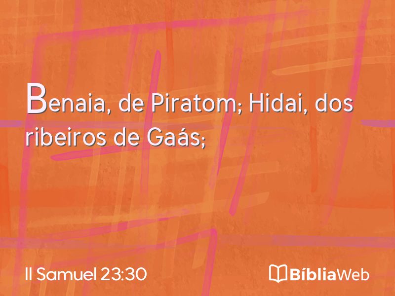 II Samuel 23:30 em imagem para compartilhar
