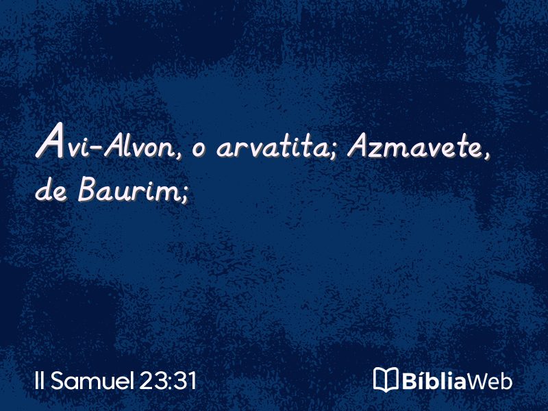 II Samuel 23:31 em imagem para compartilhar
