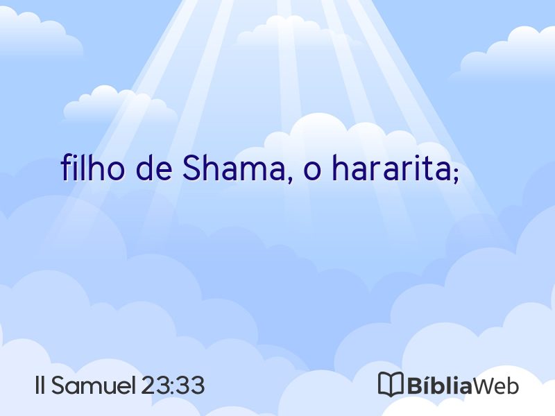 II Samuel 23:33 em imagem para compartilhar