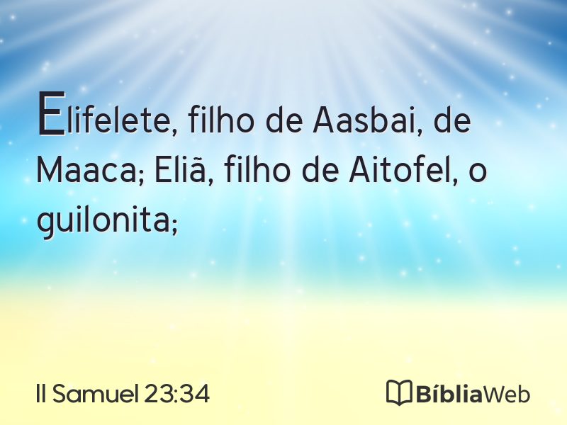 II Samuel 23:34 em imagem para compartilhar