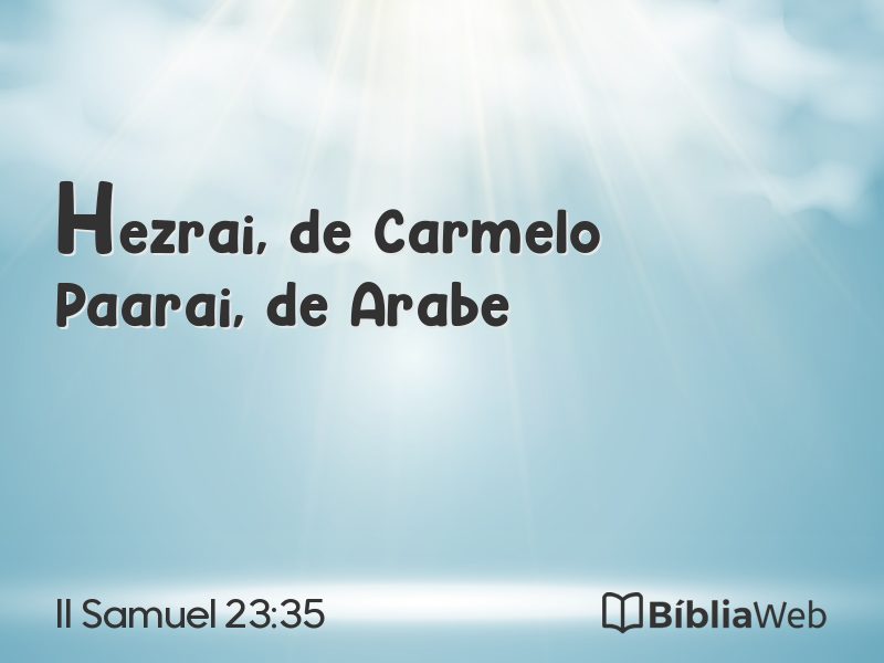 II Samuel 23:35 em imagem para compartilhar