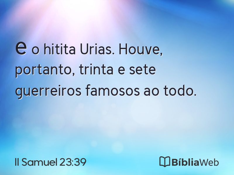 II Samuel 23:39 em imagem para compartilhar