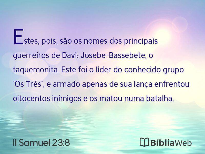 II Samuel 23:8 em imagem para compartilhar