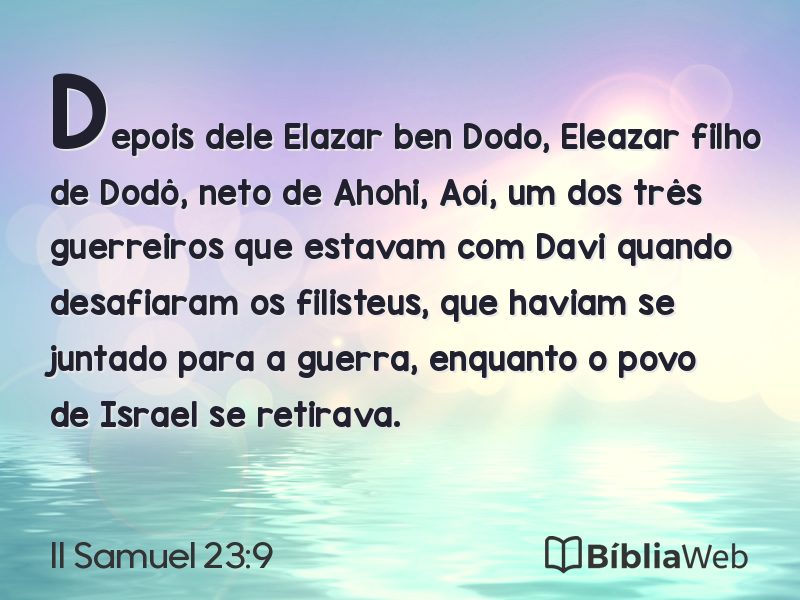 II Samuel 23:9 em imagem para compartilhar