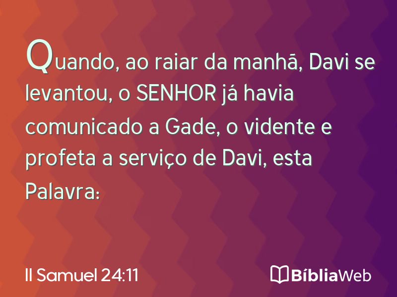 II Samuel 24:11 em imagem para compartilhar