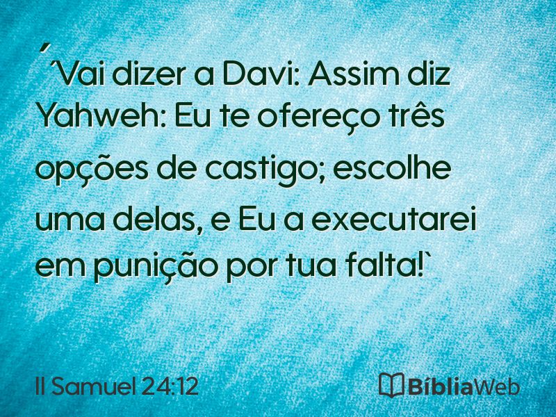 II Samuel 24:12 em imagem para compartilhar