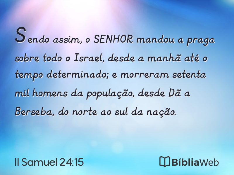 II Samuel 24:15 em imagem para compartilhar