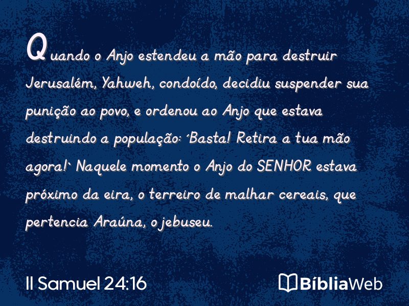 II Samuel 24:16 em imagem para compartilhar