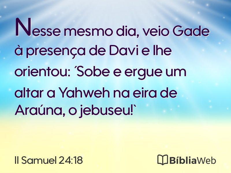 II Samuel 24:18 em imagem para compartilhar