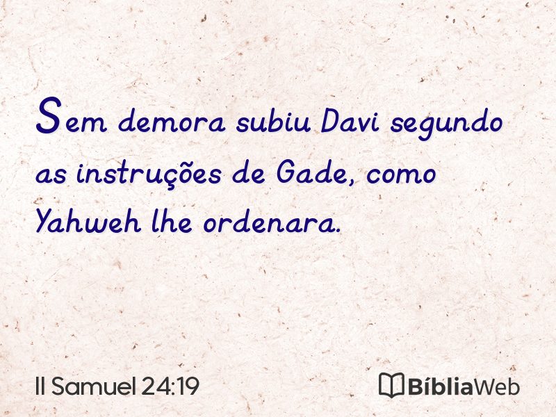 II Samuel 24:19 em imagem para compartilhar
