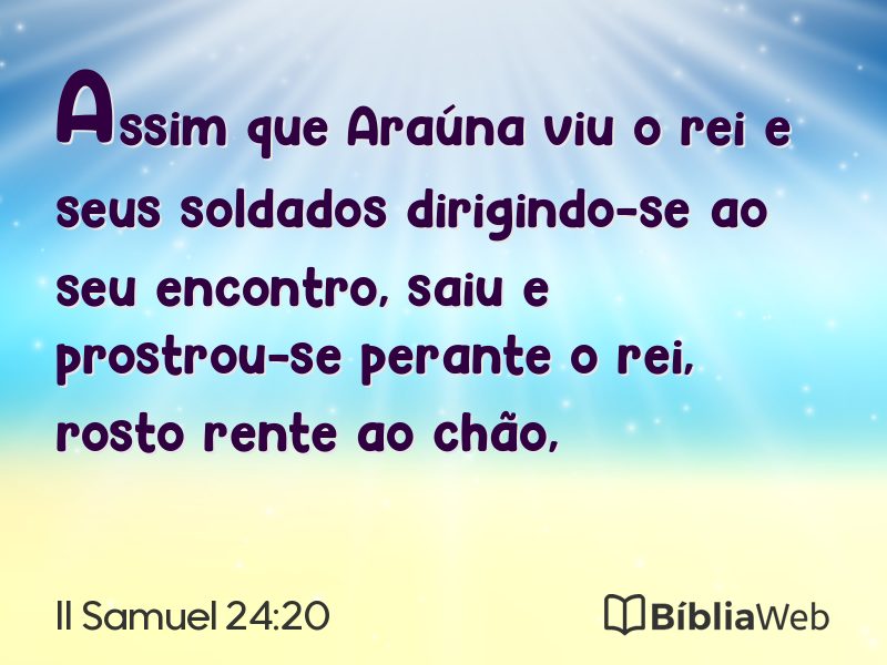 II Samuel 24:20 em imagem para compartilhar