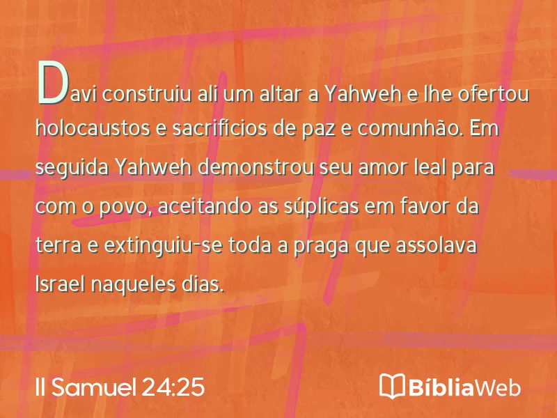 II Samuel 24:25 em imagem para compartilhar
