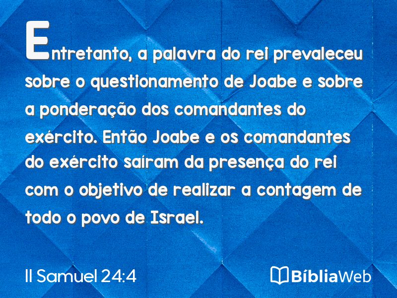 II Samuel 24:4 em imagem para compartilhar