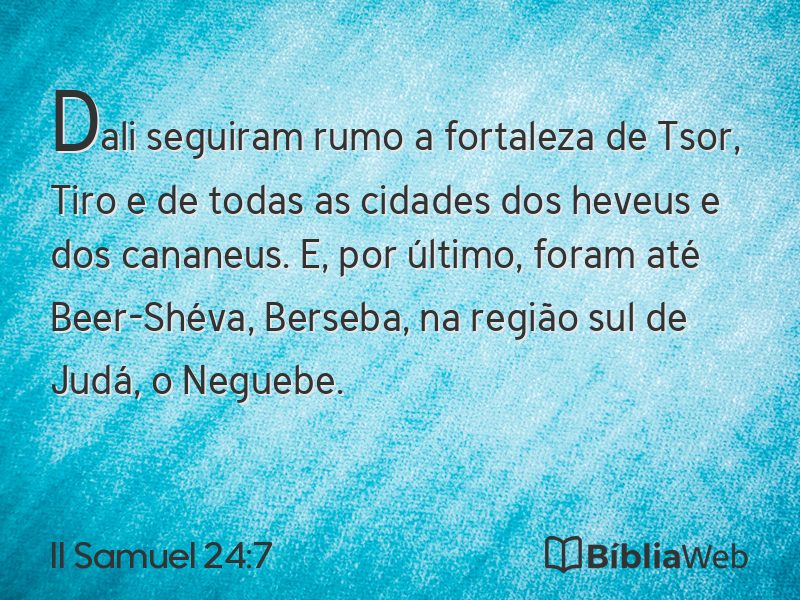 II Samuel 24:7 em imagem para compartilhar