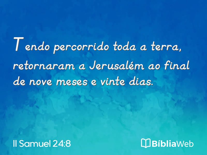 II Samuel 24:8 em imagem para compartilhar