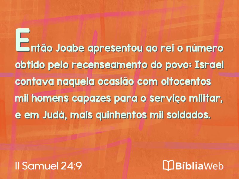 II Samuel 24:9 em imagem para compartilhar
