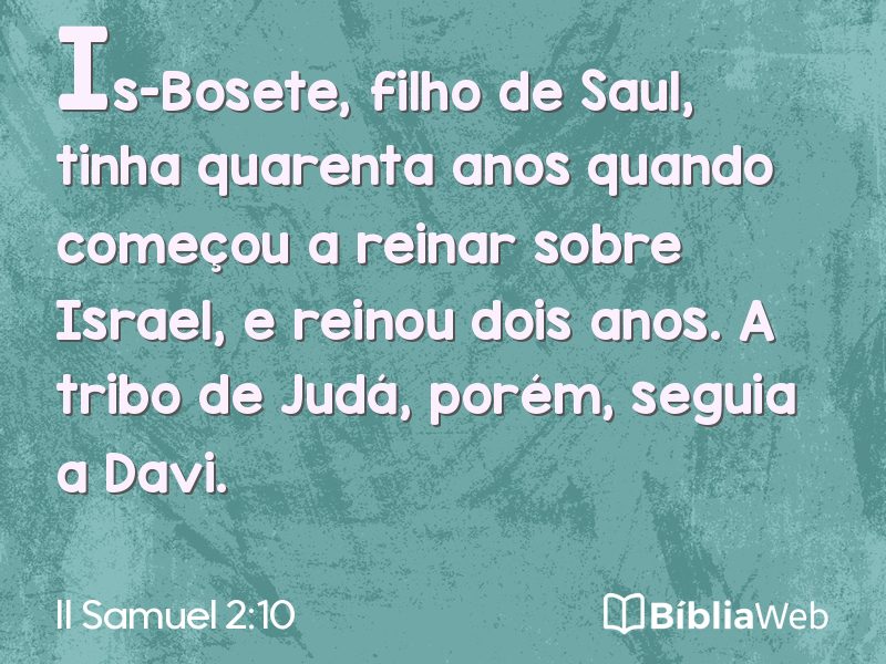 II Samuel 2:10 em imagem para compartilhar