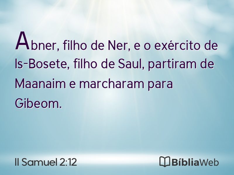 II Samuel 2:12 em imagem para compartilhar