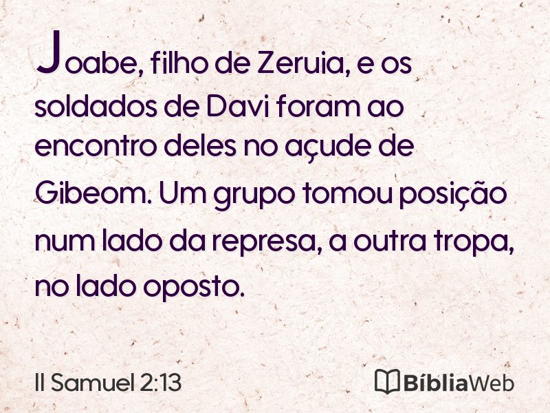 II Samuel 2:13 em imagem para compartilhar