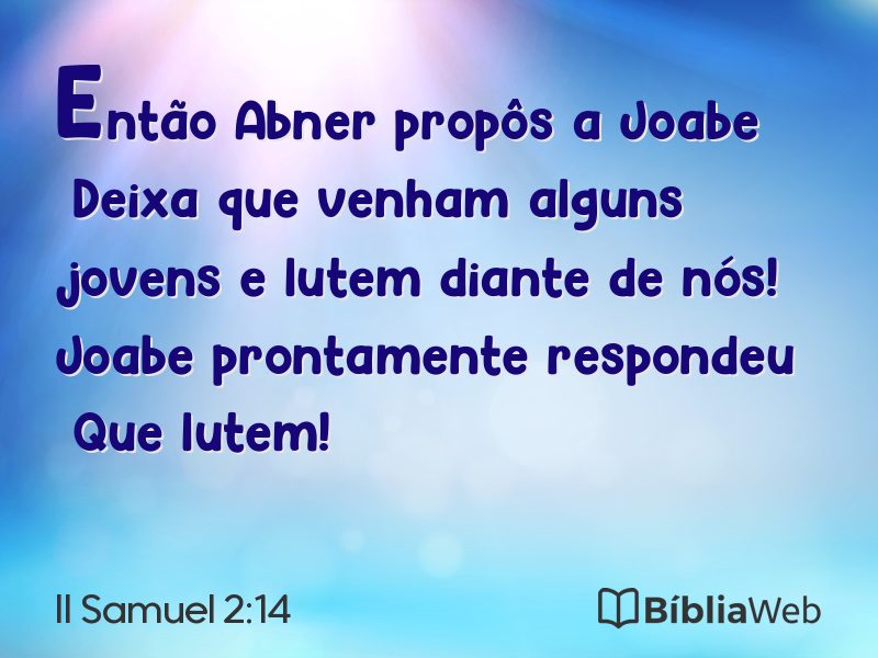 II Samuel 2:14 em imagem para compartilhar