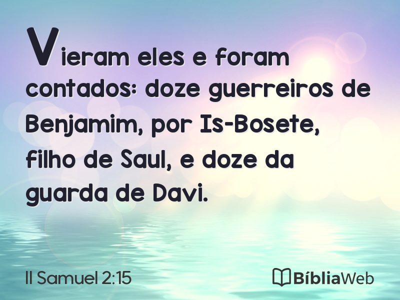 II Samuel 2:15 em imagem para compartilhar