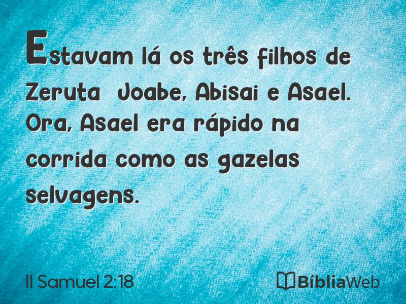 II Samuel 2:18 em imagem para compartilhar